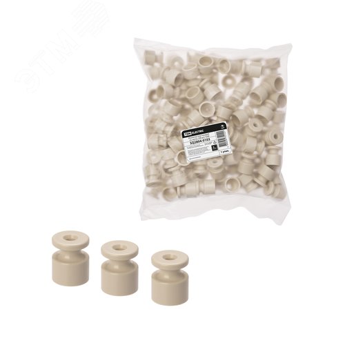 Изображение товара Изолятор пластиковый сл. кость (100 шт) TDM (упак)
