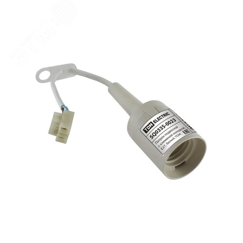 Изображение товара Патрон подвесной с клеммной колодкой Е27 белый (шт)