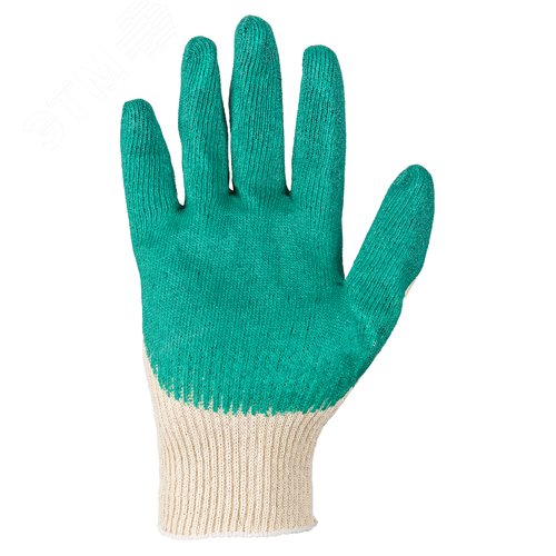 Изображение товара "Перчатки х/б с одинарным латексным покрытием ""ЛАЙТ"", трикотажные, 13, 1 пара" (пар)