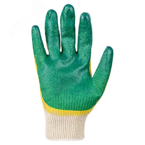 Изображение товара "Перчатки х/б с двойным латексным покрытием ""ЛАЙТ"", трикотажные, 13, 1 пара" (пар)