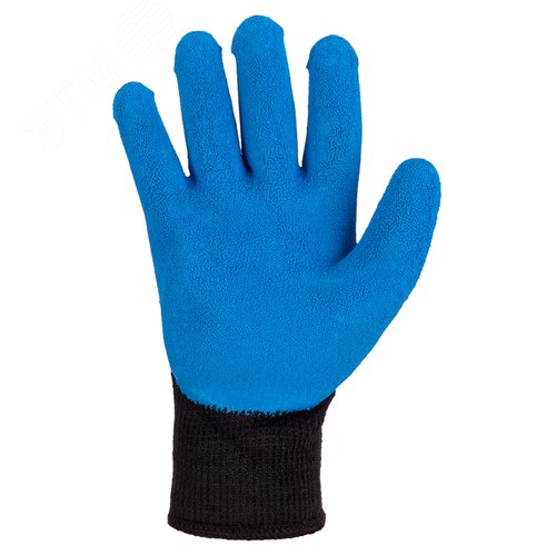 Изображение товара "Перчатки х/б плотной вязки с латексным покрытием, ""Рельеф"", черные, 10, 10 кл., 125 г, 1 пара" (пар)