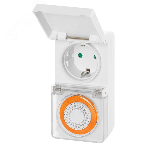 Изображение товара Таймер розеточный ТРМ-03 30мин/24ч 16А IP44 суточный защита от влаги TDM (шт)