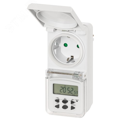 Изображение товара Таймер розеточный ТРЭ-02 1мин/7дн 10on/off 8А IP44 недельный защита от влаги TDM (шт)