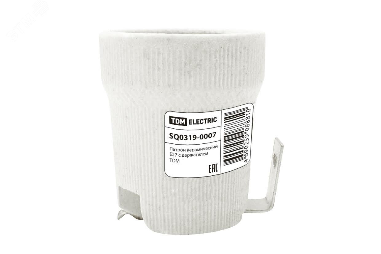 Изображение товара Патрон керамический E27 с держателем (шт)