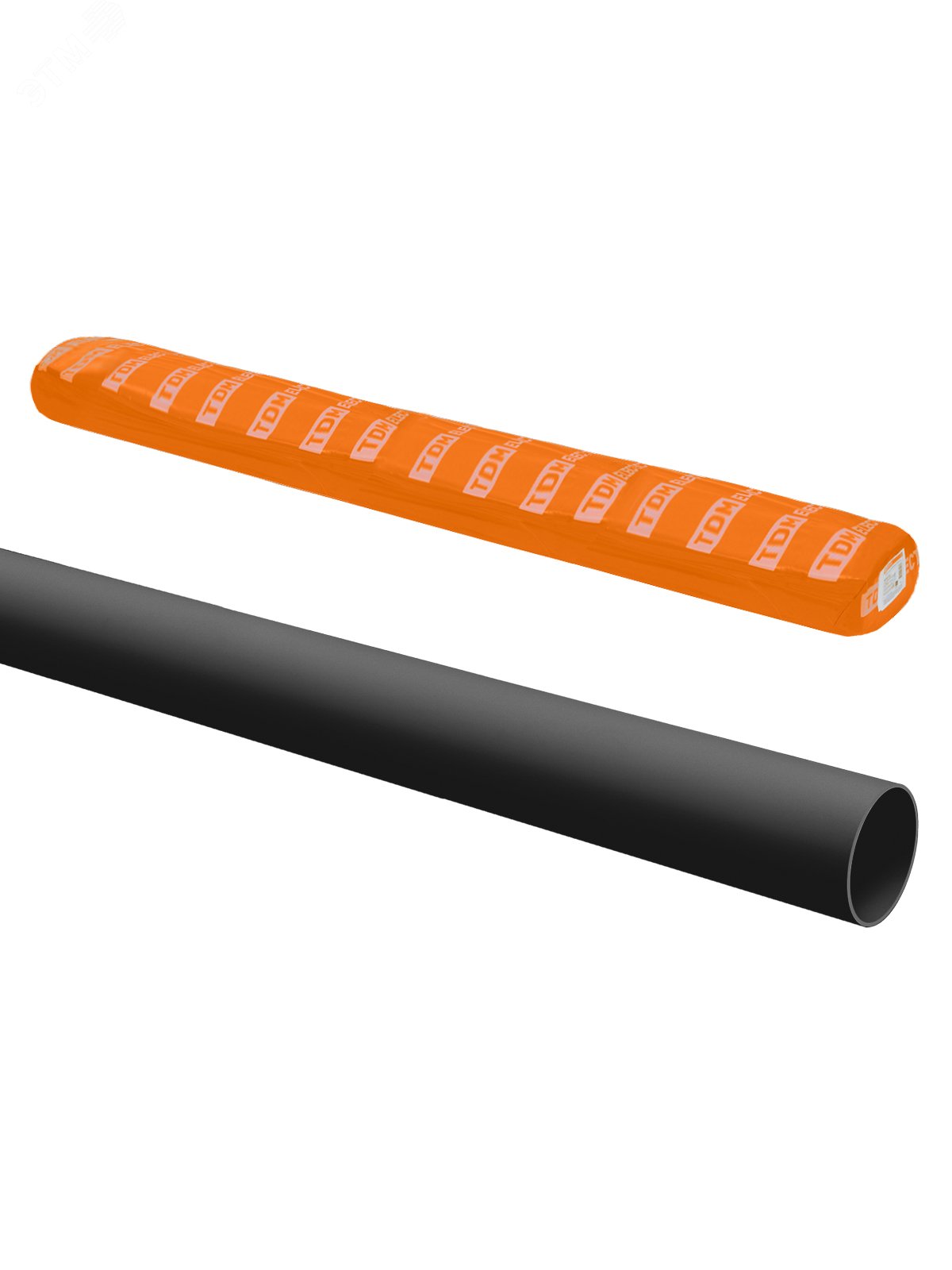 Изображение товара Гладкая жесткая ПВХ труба d 20 мм 3 м черная TDM