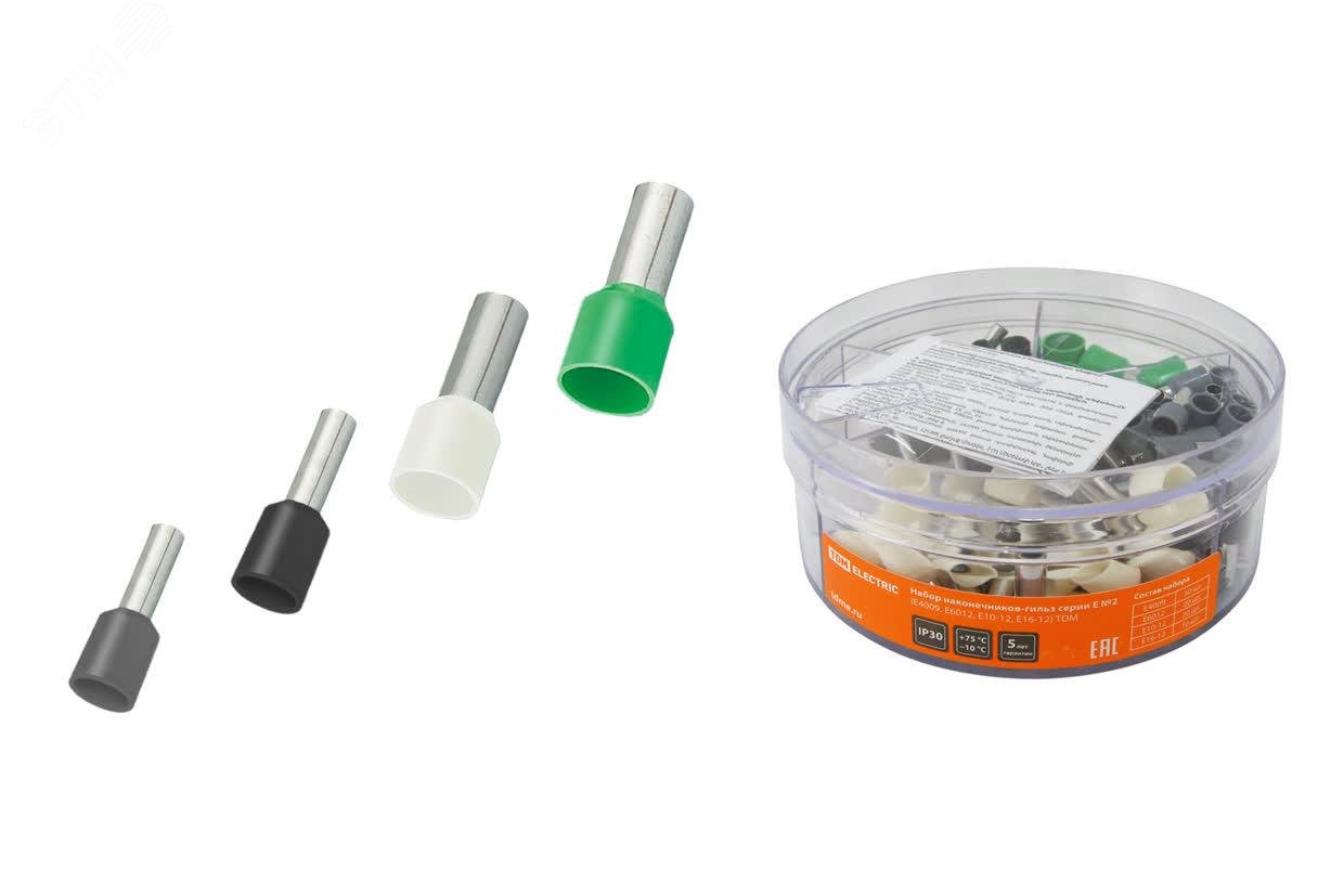 Изображение товара Набор наконечников-гильз серии Е №2 TDM (Е4009 Е6012 Е10-12 Е16-12) шт