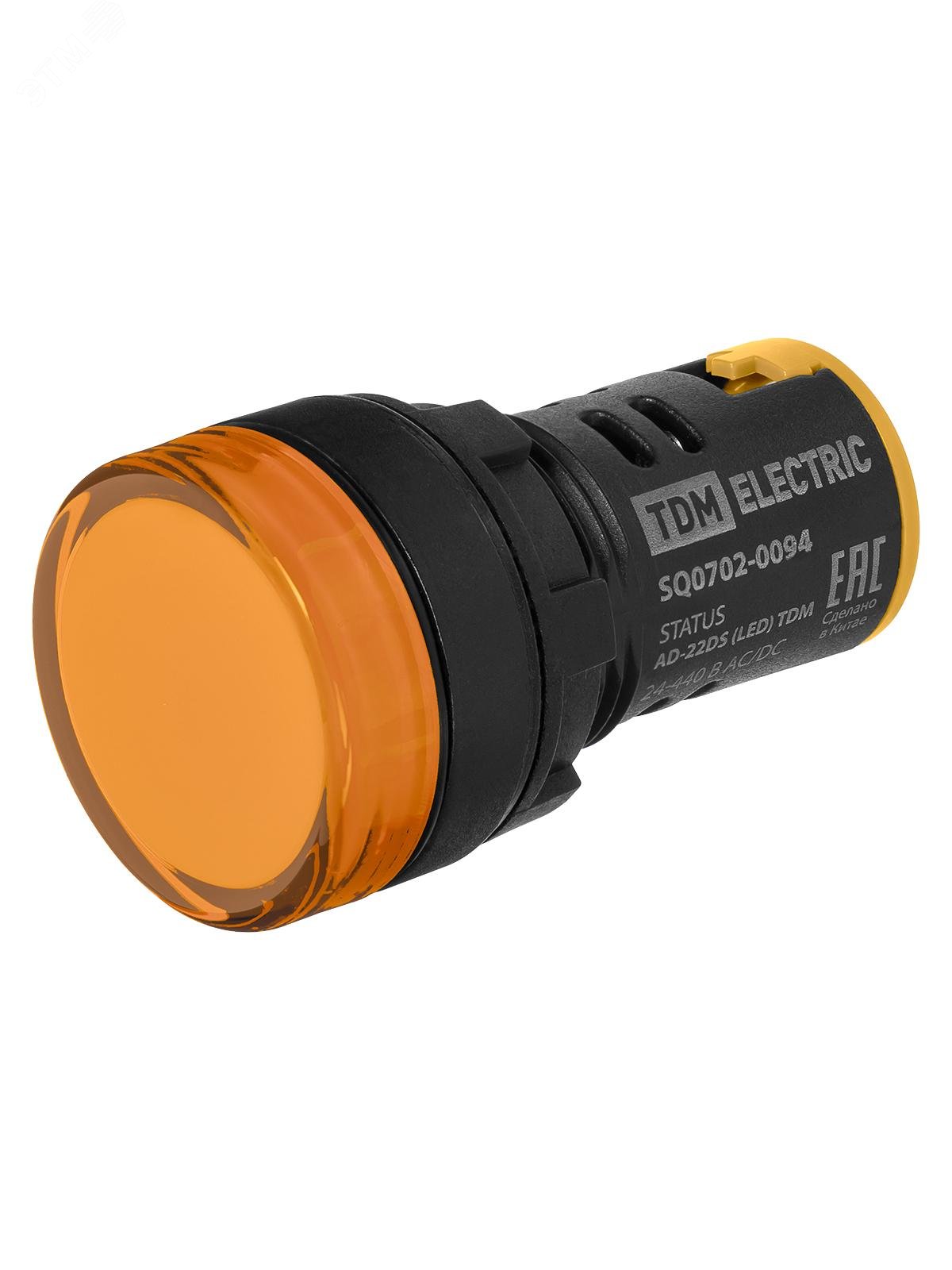 Изображение товара Лампа сигнальная STATUS AD-22DS 22 мм 24-440 В AC/DC IP65 Желтый