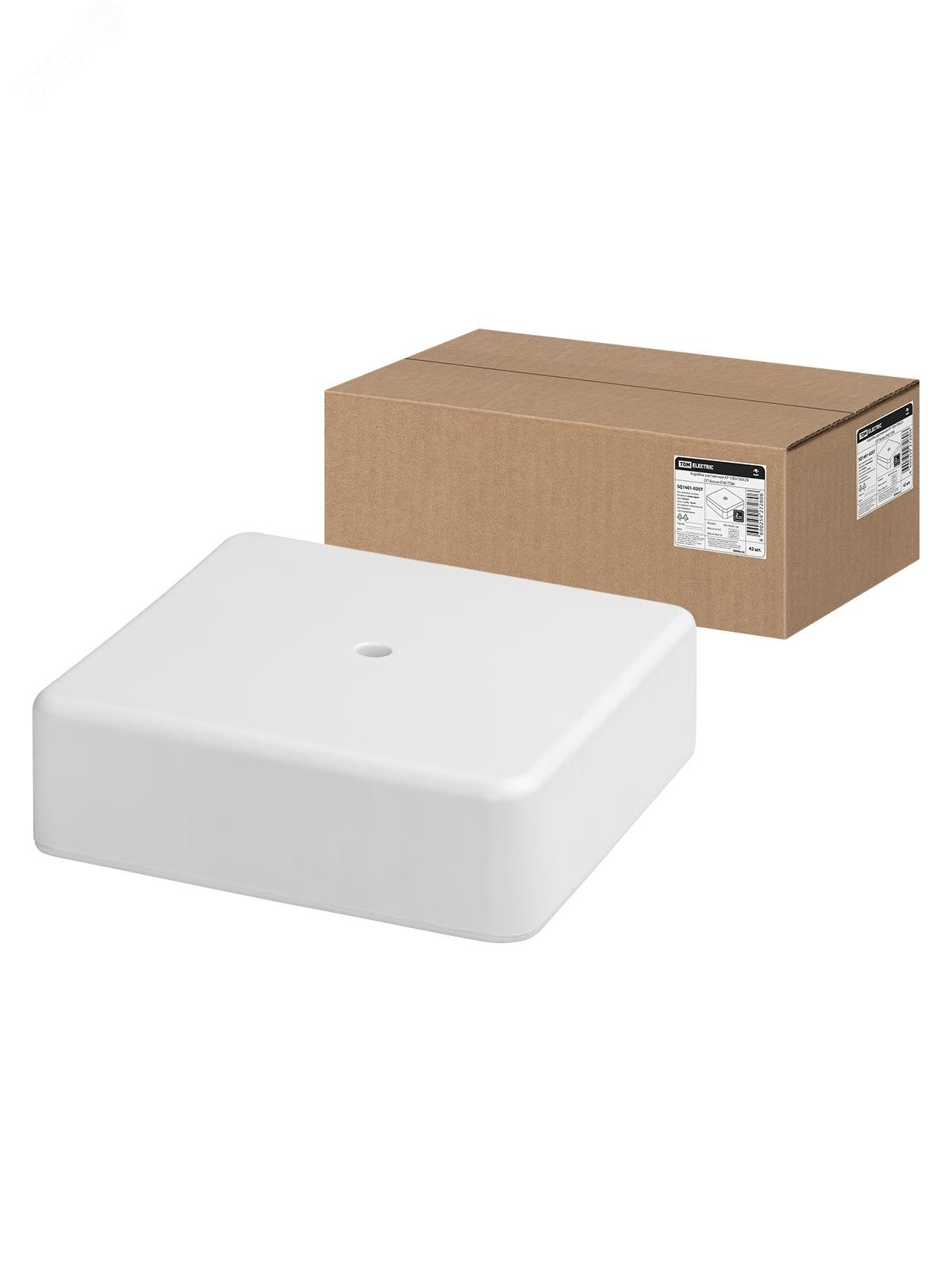 Изображение товара Распаячная коробка КР 100х100х29 ОП белая IP40 TDM