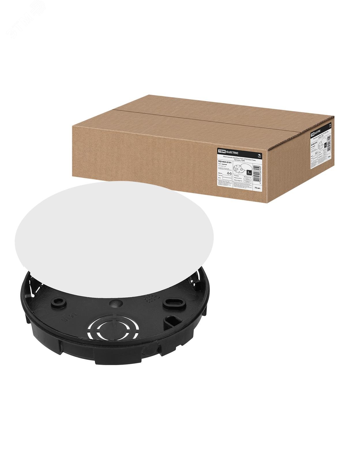 Изображение товара Монтажная коробка У191 СП D102х15мм, крышка, (шт)