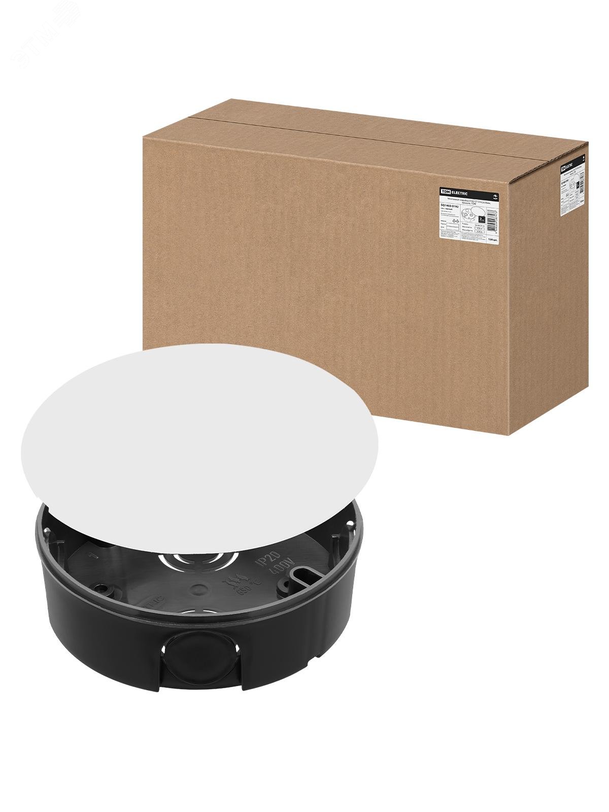 Изображение товара Монтажная коробка У192 СП D102х30мм, крышка, (шт)