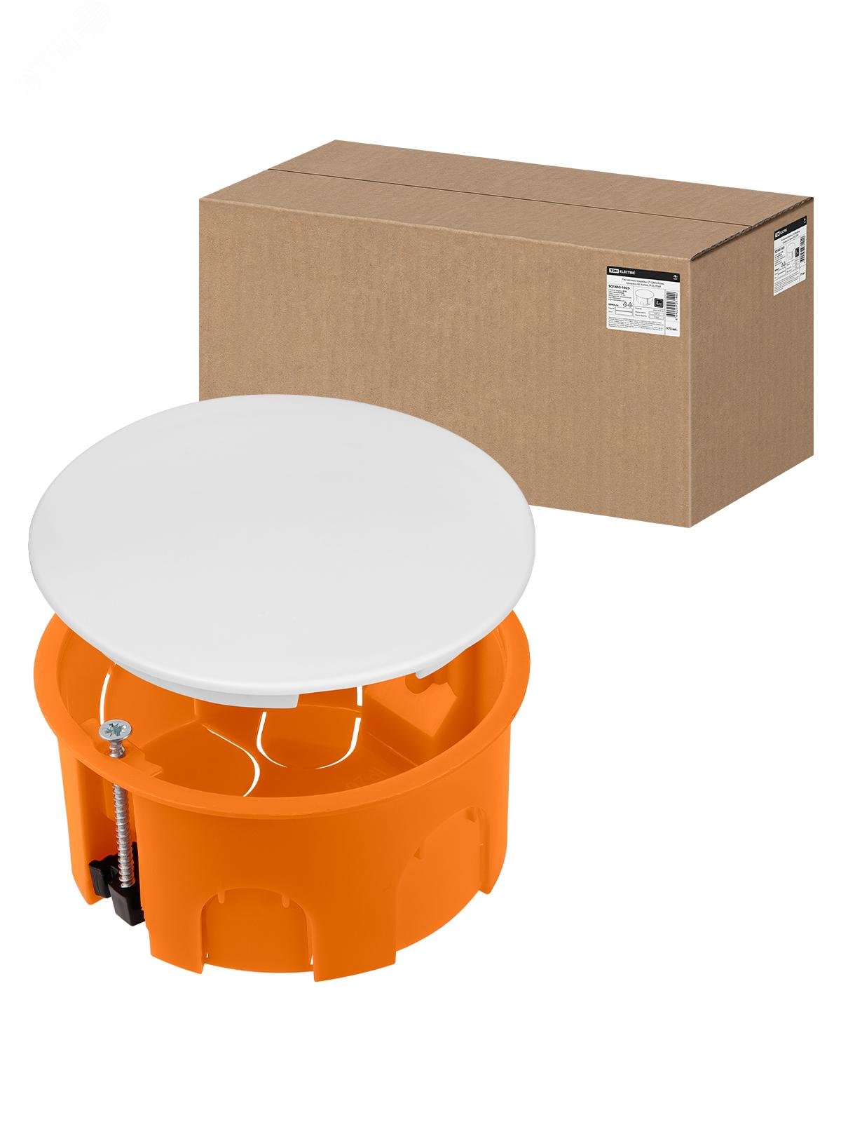 Изображение товара Распаячная коробка СП D80х40мм крышка пл. лапки IP20 TDM (шт)