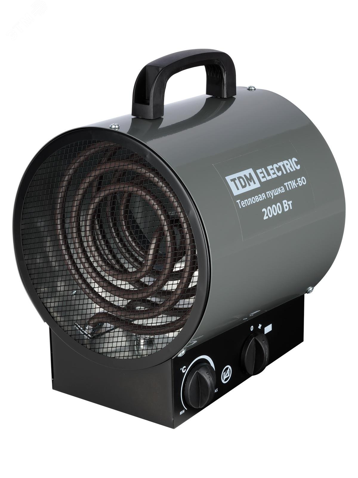 Изображение товара Тепловая пушка ТПК-БО 2 кВт, круглый корпус, терморегулятор