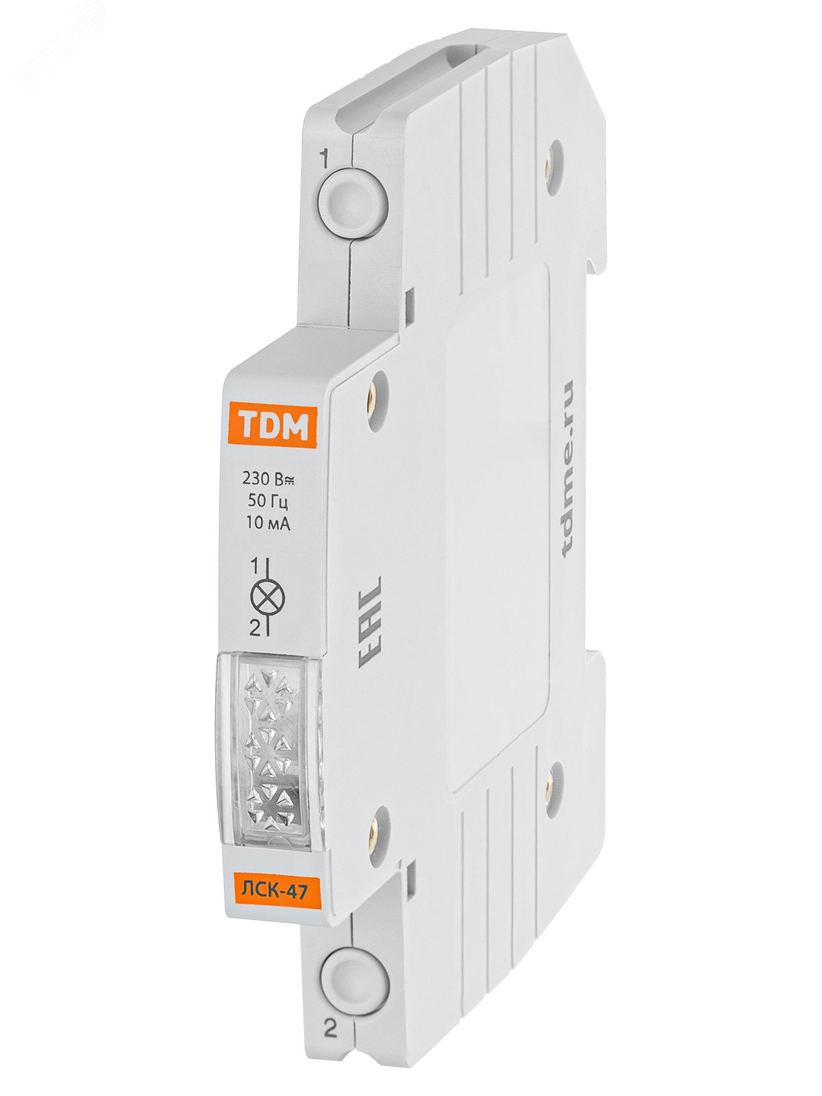 Изображение товара Лампа сигнальная компактная ЛСК-47 желтая (LED) AC/DC TDM (шт)