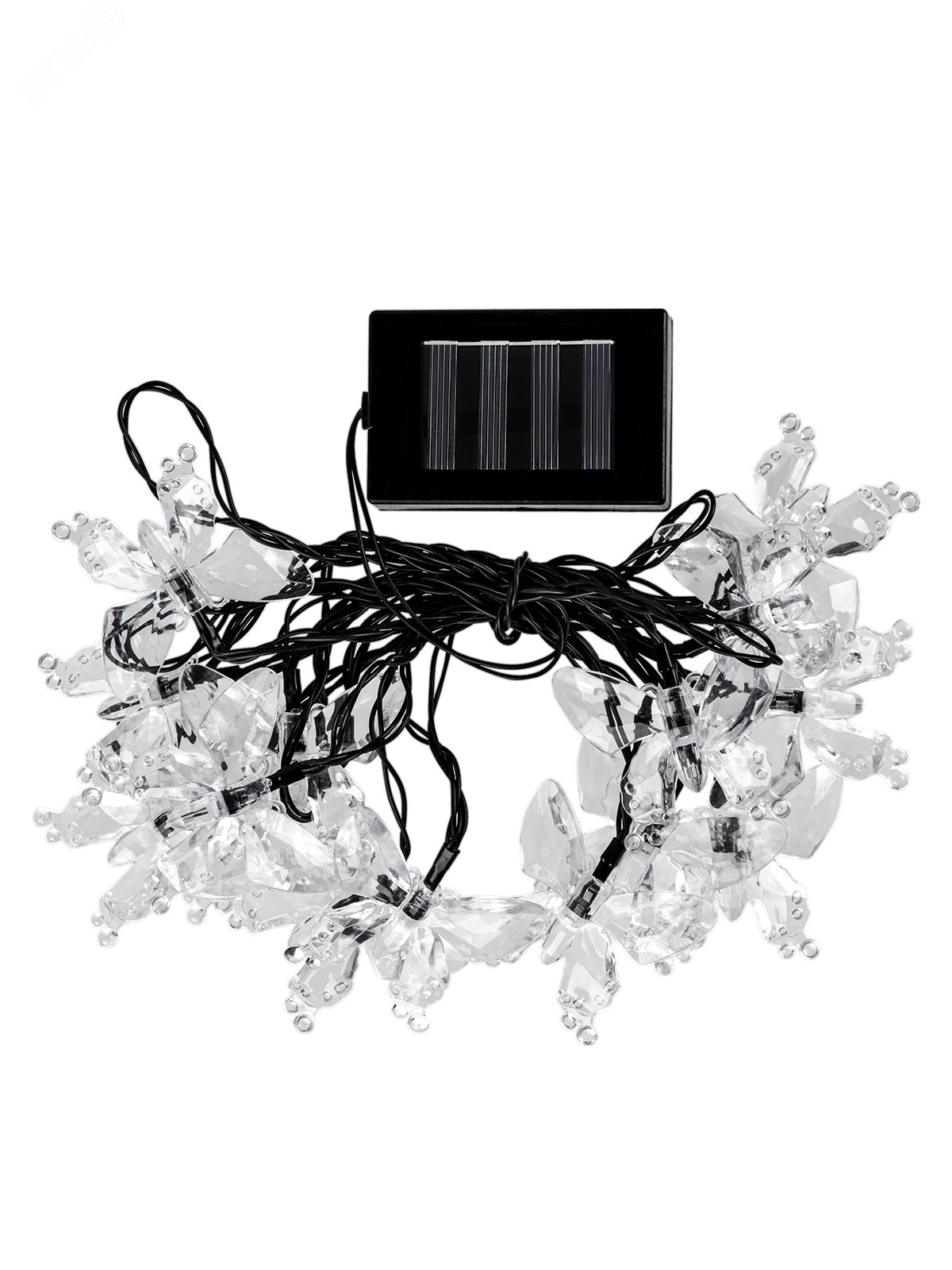 Изображение товара Гирлянда на солнечной батарее Бабочки, 3 м, 10 LED, белый, IP44 (шт)