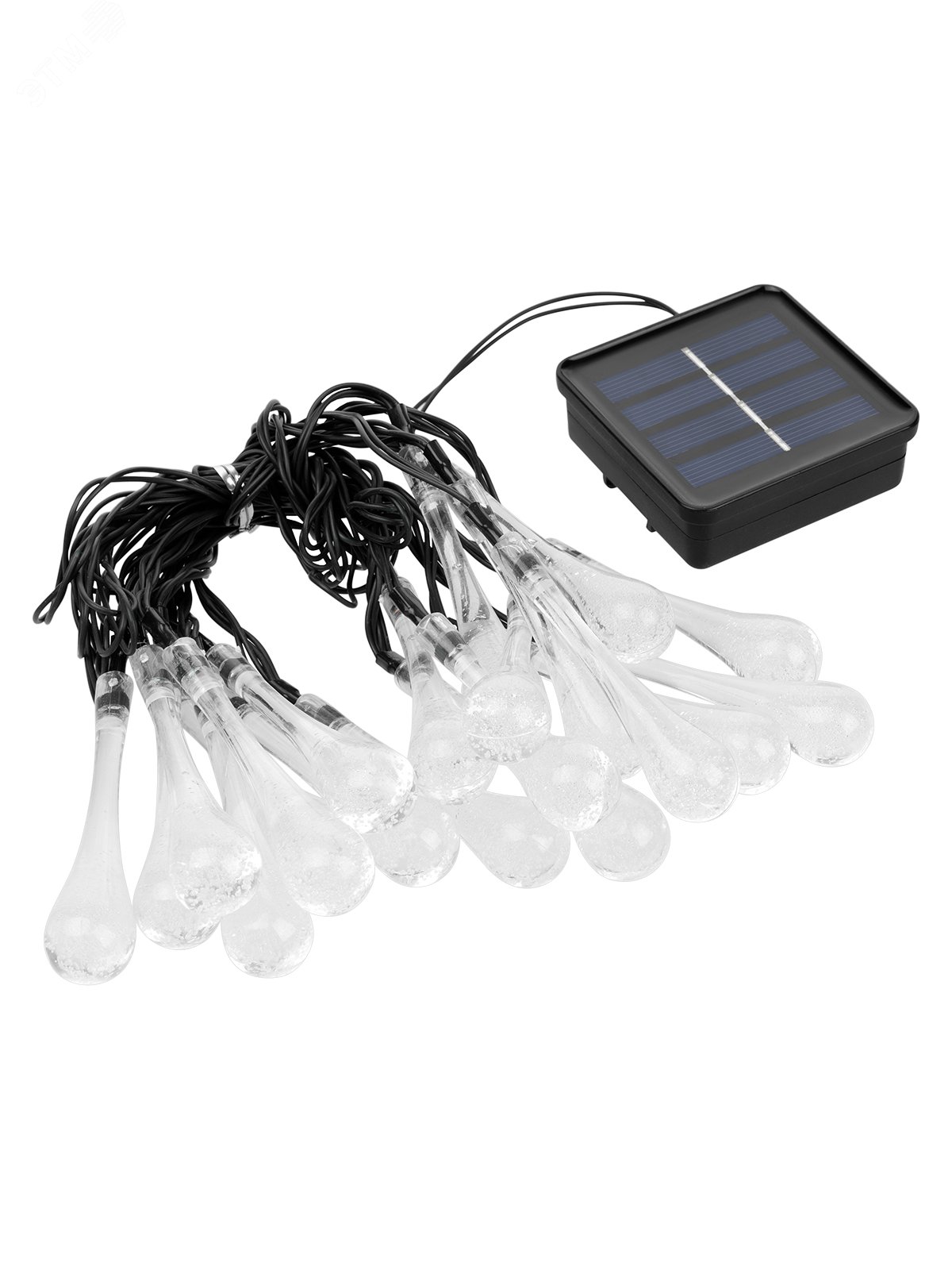 Изображение товара Гирлянда на солнечной батарее Капли, 2,7 м, 20 LED, многоцветный, IP54 (шт)