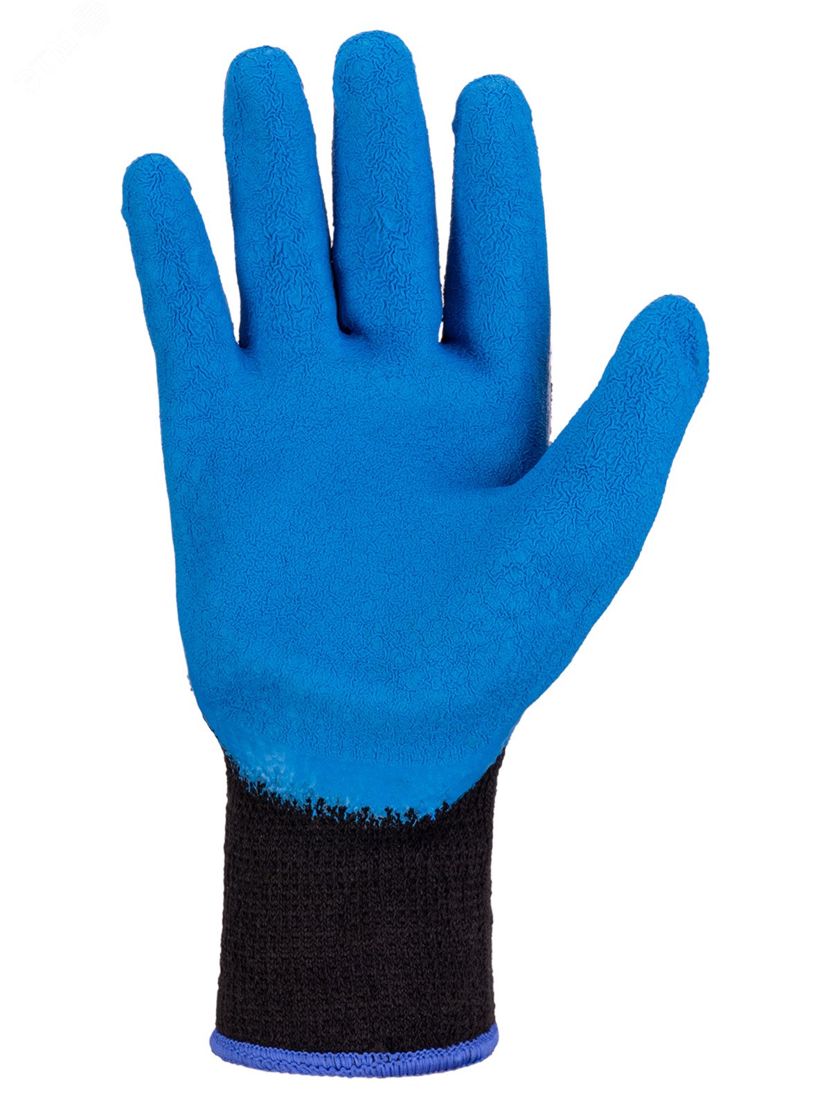 Изображение товара "Перчатки х/б плотной вязки с латексным покрытием, ""Рельеф"", черные, 11, 10 кл., 140 г, 1 пара" (пар)