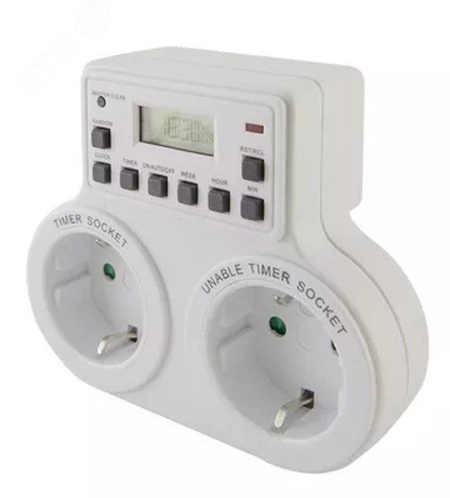 Изображение товара Розеточный таймер ТРЭ-03 1мин-7дней IP44 для автоматизации