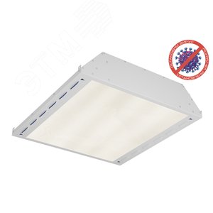 Изображение товара Светильник LED АНТИВИРУС SPACE (СВО) 65Вт 3600Лм 3,0К 60 куб.м/ч, до 30 кв.м, УФ-ламп 1х15, для АРМСТРОНГ IP20 встраиваемый (шт)