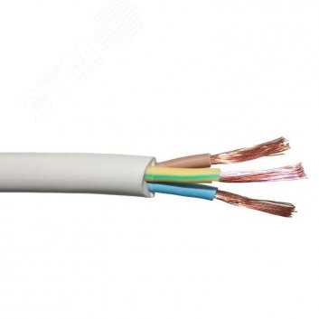 Изображение товара Гибкий медный провод ПВС 3х1.5 ТРТС 100м для бытовых электросетей