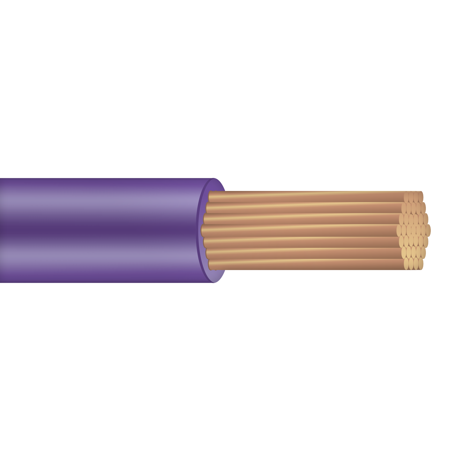 Провод силовой ПуГВ 1х1.5 фиолетовый ТРТС 100м