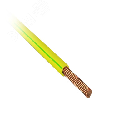 Провод установочный ПуГВ 1х2.5 ТРТС желто-зеленый многопроволочный Металлист