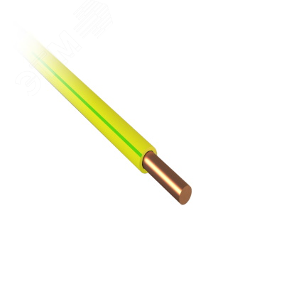 Провод установочный ПуВ 1х0.5 ТРТС желто-зеленый однопроволочный Металлист