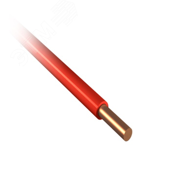 Провод установочный ПуВ 1х0.5 ТРТС красный однопроволочный Металлист