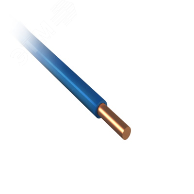 Провод установочный ПуВ 1х0.5 ТРТС голубой однопроволочный Металлист