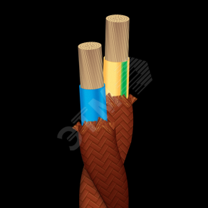 Ретро-провод ПуГВо 2х0.75 ТРТС коричневый