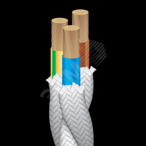 Ретро-провод ПуГВо 3х0.75 ТРТС белый