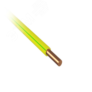 Провод установочный ПуВ 1х1.5 ТРТС желто-зеленый однопроволочный