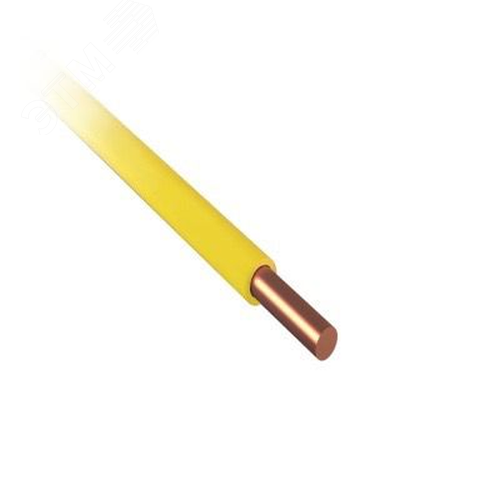 Провод установочный ПуВ 1х10 желтый ТРТС барабан - фото 1