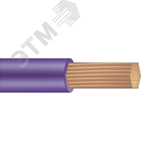 Провод силовой ПуГВ 1х1.5 фиолетовый ТРТС 100м - фото 1
