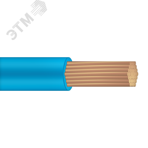 Провод установочный ПуГВнг(А)-LS-ХЛ 1х95 голубой  ТРТС(А) барабан - фото 1