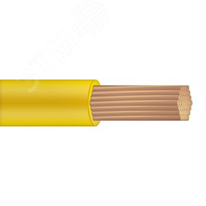 Провод ПВАМ-0,75 желтый ТРТС