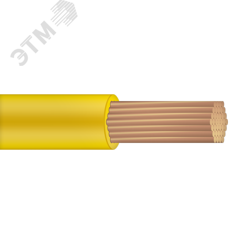 Провод установочный ПуГВ 1х35 желтый  ТРТС барабан - фото 1