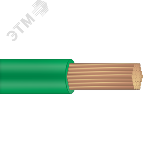 Провод установочный ПуГВнг(А)-LS-ХЛ 1х120 зеленый  ТРТС(А) барабан - фото 1