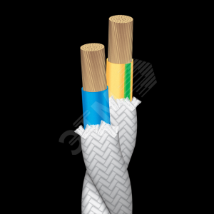 Ретро-провод ПуГВо 2х2.5 ТРТС белый - фото 1