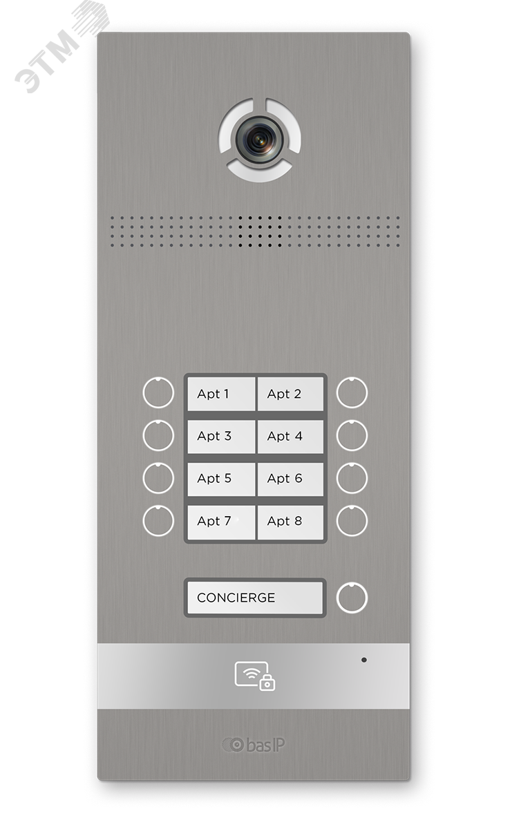 Панель вызывная IP домофона многокнопочная BI-08FB BLACK BAS-IP