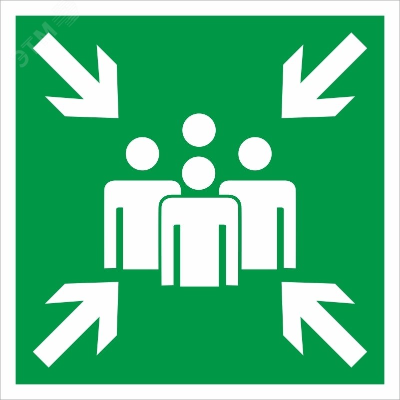 Изображение товара Пиктограмма ПЭУ 021 Место сбора, тип Е21 130х260 URAN/ANTARES (шт)