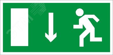 Изображение товара Пиктограмма Выход прямо вниз ПЭУ009 240х125 РС-M (компл)