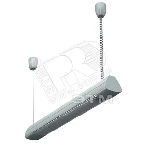 Светильник REGO 2x36 HF подвесной трапециевидный профиль ЭПРА металлик