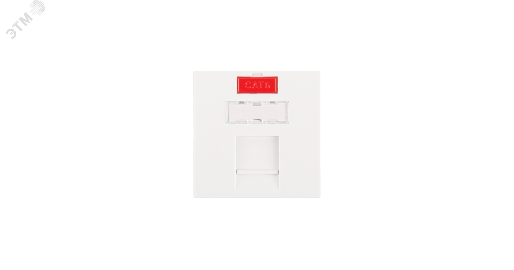 Изображение товара Вставка 45x45мм 1 порт под модули Keystone белая для монтажа в панели