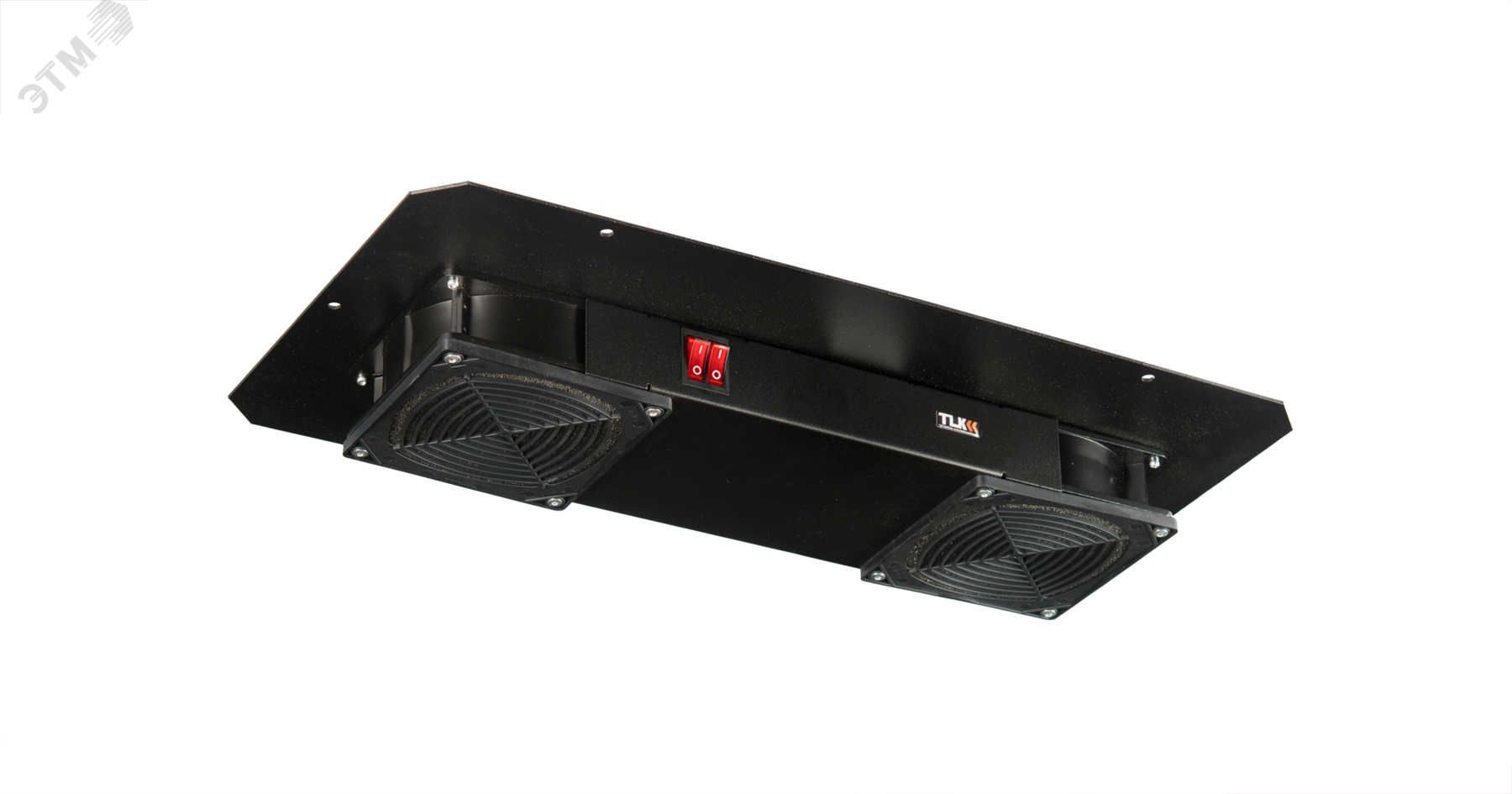 Изображение товара Вентиляторный блок для настенных шкафов серии TWM TWC-R для напольных шкафов серии TFR-R глубиной 600 мм 2 вентилятора без шнура питания черный (шт)