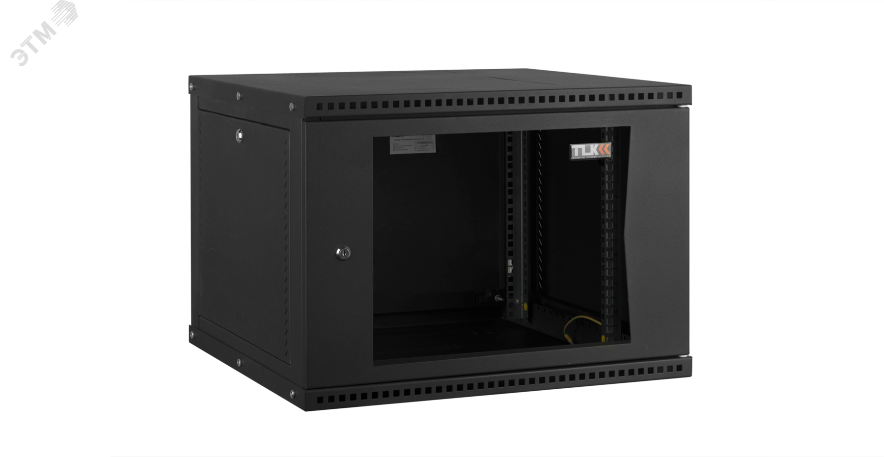 Изображение товара Настенный разборный шкаф Essential Line 19'' 9U стеклянная дверь Ш600хВ436хГ600мм 2 пары монтажных направляющих черный (шт)