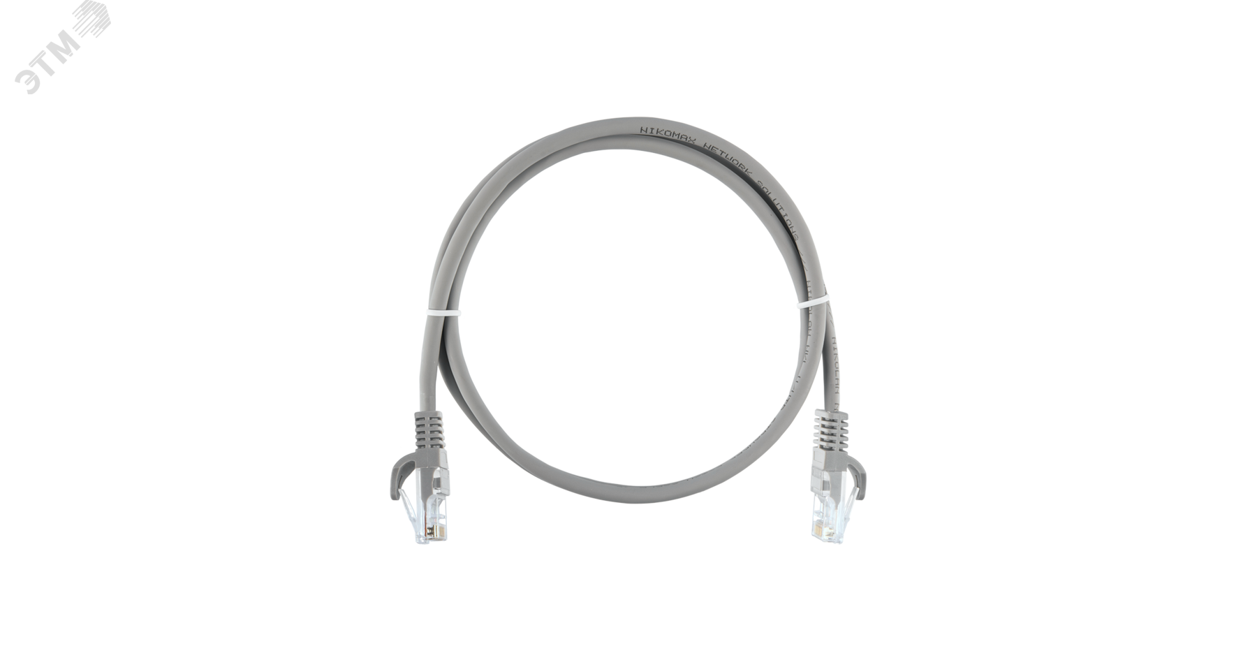 Изображение товара Патч-корд U/UTP 4 пары Cat.5e 1м серый NIKOMAX Многожильный