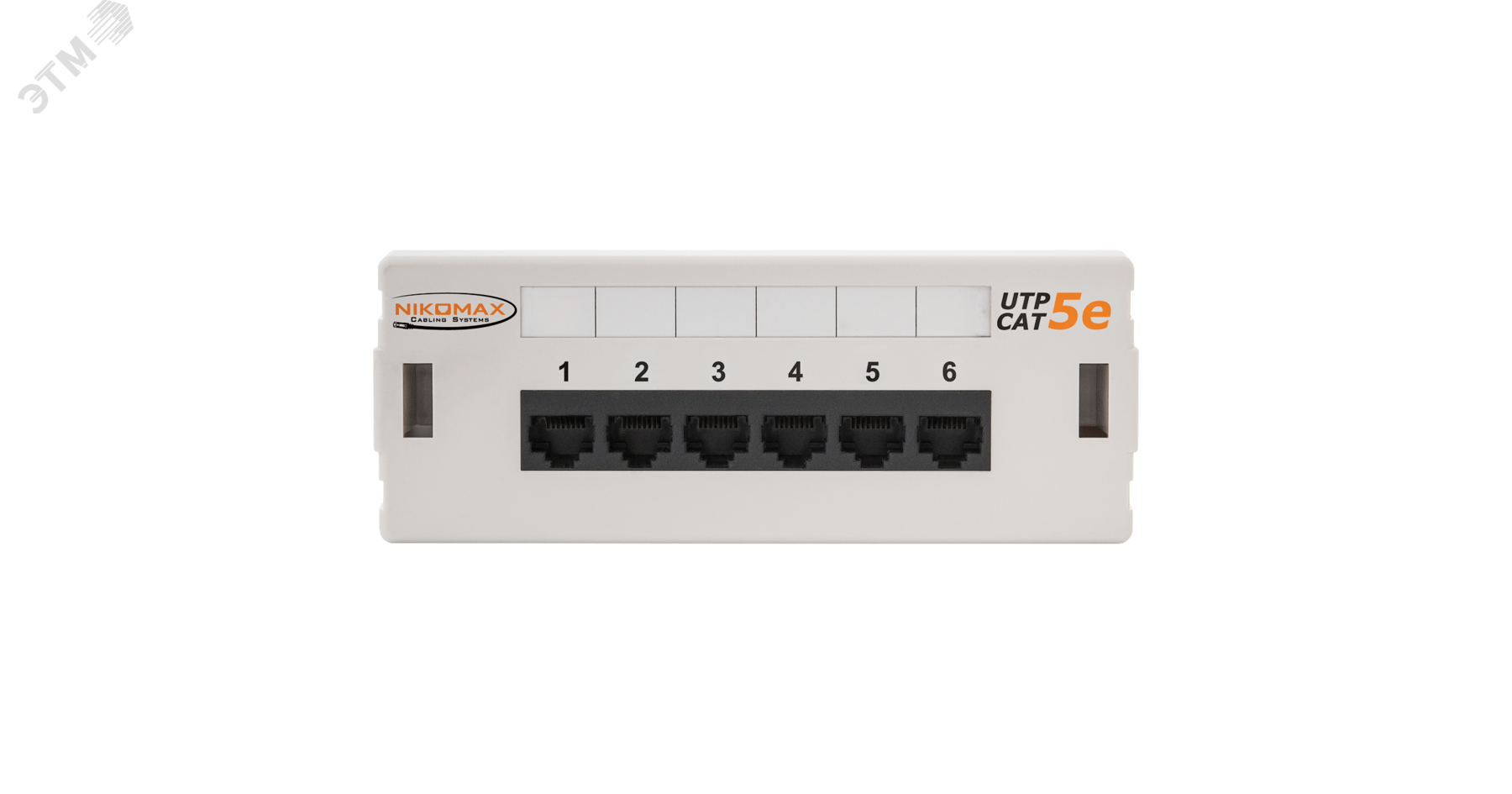 Изображение товара Патч-панель настенная 6 портов Кат 5e RJ45/8P8C UTP светло-серая (шт)