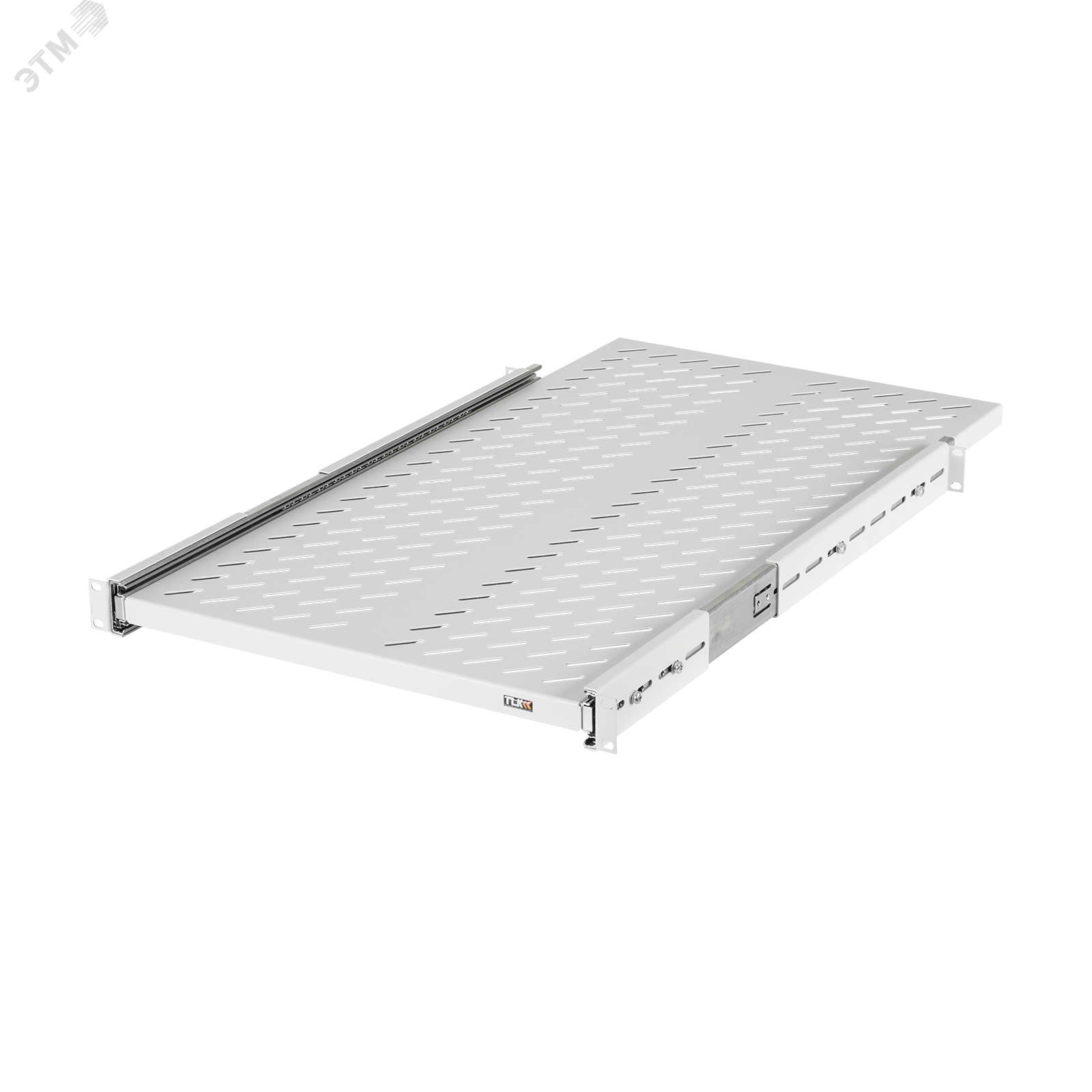 Изображение товара Полка выдвижная 19'' Ш418хГ800мм для шкафа и стойки глубиной 1000мм серая (шт)