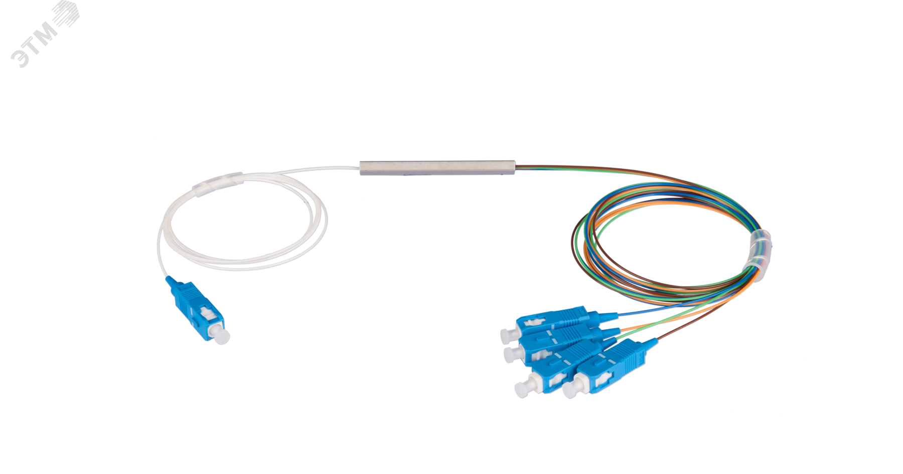 Изображение товара Оптический планарный сплиттер 1x4 G.657.A1 SC/UPC миникорпус