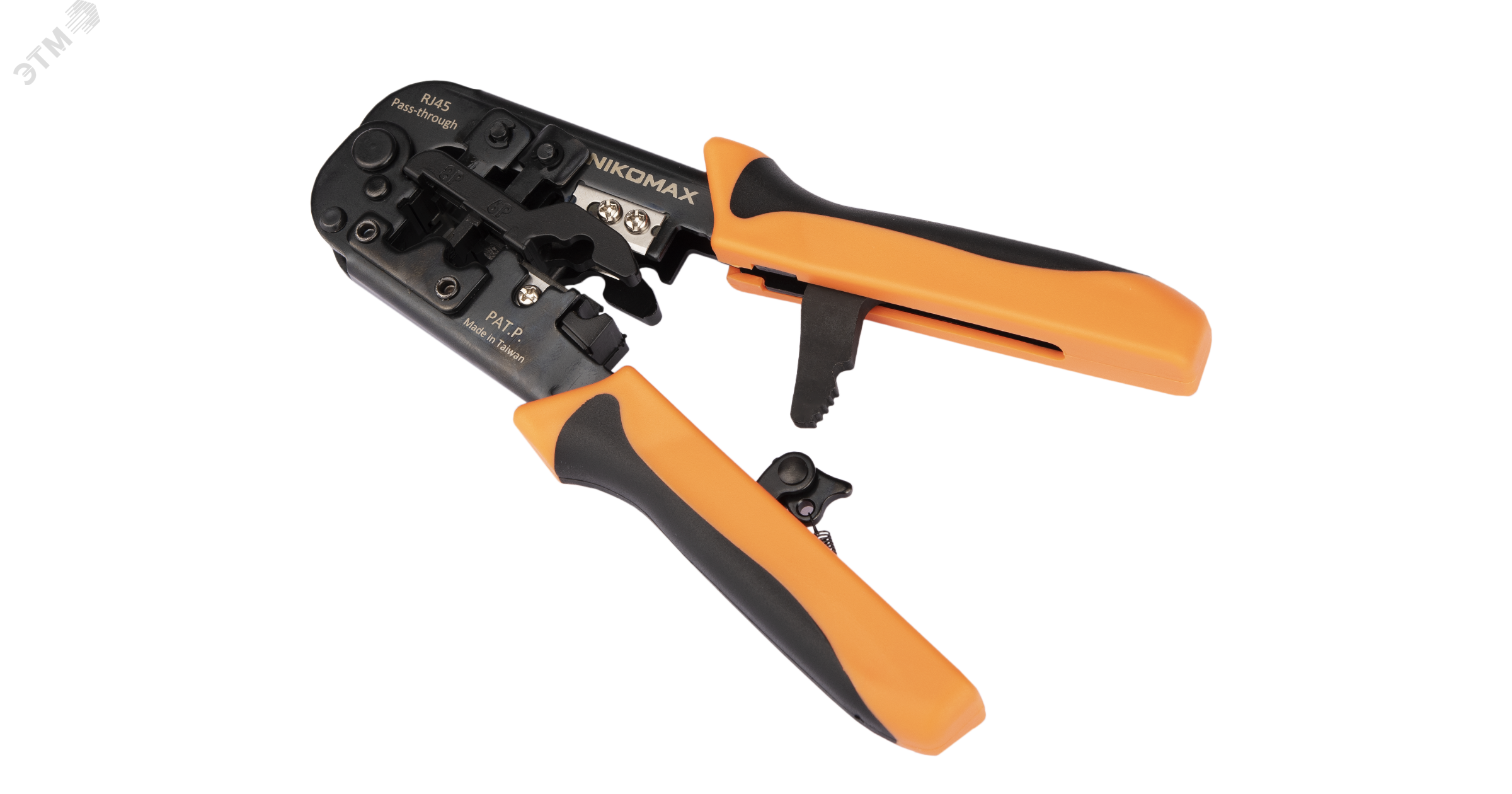 Изображение товара Обжимной инструмент для RJ45 RJ12 и RJ11 с храповиком и зачисткой NIKOMAX NMC-5684PT